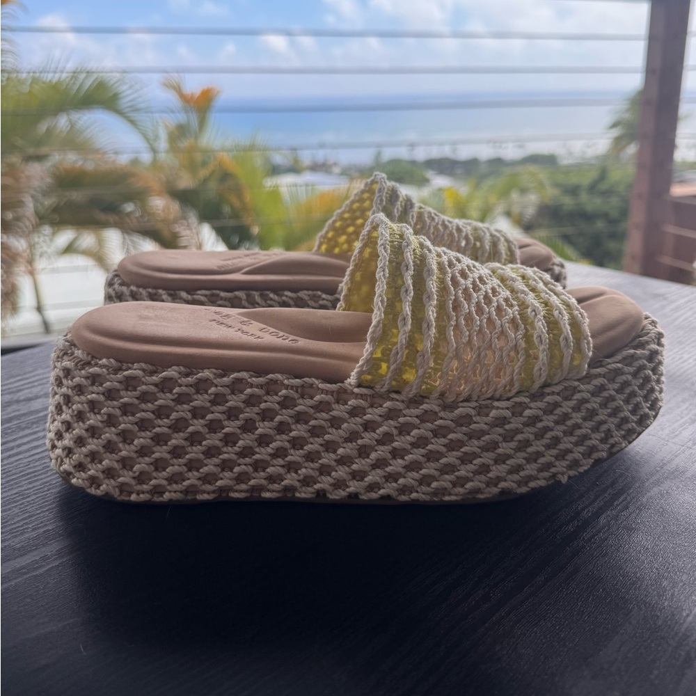 Rag & Bone Yellow and Cream Platform Shoes